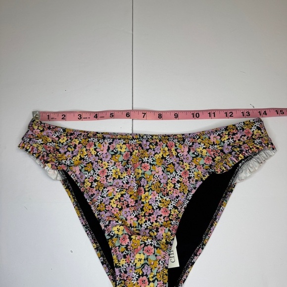 Nobody’s Child Jemina Frill Trim Bikini Bottoms US Sz 6 NWT Eco-Friendly Floral - Picture 8 of 8